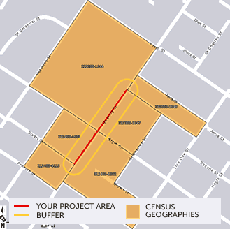 Census Block Map for Houston, Texas in Harris County